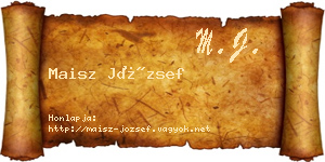 Maisz József névjegykártya